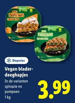 Lidl Vegan bladerdeeghapjes aanbieding