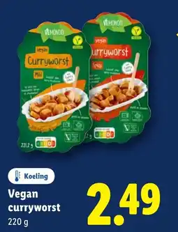 Lidl Vegan curryworst aanbieding