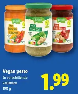 Lidl Vegan pesto aanbieding