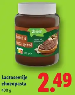 Lidl Lactosevrije chocopasta aanbieding