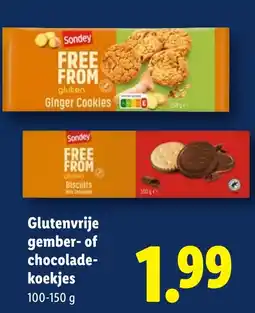Lidl Glutenvrije gember of chocoladekoekjes aanbieding
