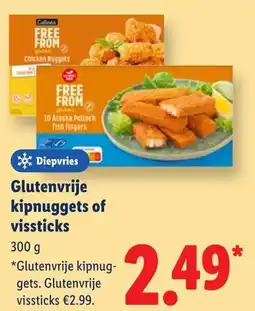 Lidl Glutenvrije kipnuggets of vissticks aanbieding