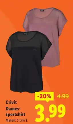 Lidl Crivit Dames-sportshirt aanbieding