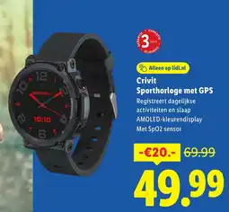 Lidl Crivit Sporthorloge met GPS aanbieding