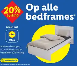 Lidl Op alle korting bedframes aanbieding