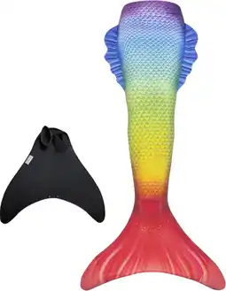 Bol.com ZeemeerminnenFeest Happy zeemeerminstaart met zijvinnen maat 122-128 (6) met monovin met voetvakken aanbieding