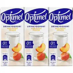 Dekamarkt Optimel Langlekker drinkyoghurt perzik abrikoos aanbieding