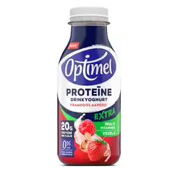 Dekamarkt Optimel Drinkyoghurt protein framboos aardbei aanbieding
