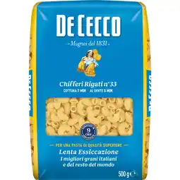Dekamarkt De Cecco Chifferi rigati aanbieding