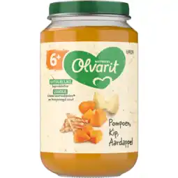 Dekamarkt Olvarit 6+ Maanden Pompoen Kip Aardappel aanbieding