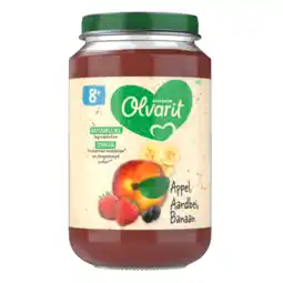 Dekamarkt Olvarit 8+ Maanden Appel Aardbei Banaan aanbieding