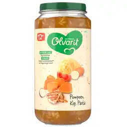 Dekamarkt Olvarit 12+ Maanden Pompoen Kip Pasta aanbieding