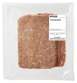 PLUS PLUS Corned beef aanbieding