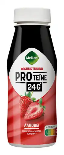PLUS Melkan High Protein yoghurtdrink aardbei aanbieding