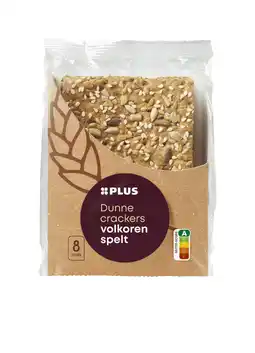 PLUS PLUS Dunne crackers volkoren spelt aanbieding