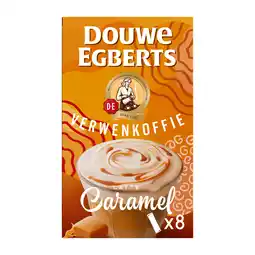 PLUS Douwe Egberts Milk based oploskoffie latte caramel aanbieding