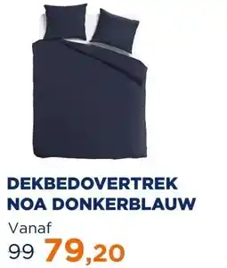 TotaalBED Dekbedovertrek Noa Koningsblauw 140 x 200/220 cm aanbieding