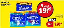 Kruidvat Always gigapack aanbieding