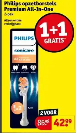 Kruidvat Philips opzetborstels Premium All In One aanbieding