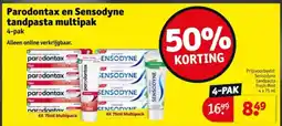 Kruidvat Parodontax en Sensodyne tandpasta multipak aanbieding