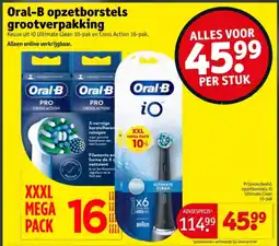 Kruidvat Oral-B opzetborstels grootverpakking aanbieding