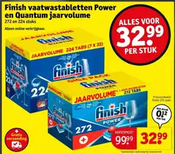 Kruidvat Finish vaatwastabletten Power en Quantum jaar volume aanbieding