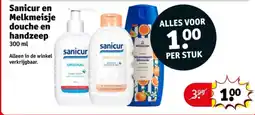 Kruidvat Sanicur en Melkmeisje douche en handzeep aanbieding