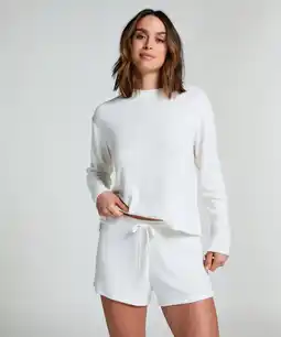 Hunkemoller Hunkemöller Shorts Rib Wit aanbieding