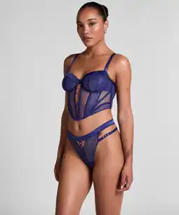 Hunkemoller Hunkemöller String Missy Blauw aanbieding