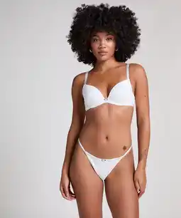 Hunkemoller Hunkemöller String Pointelle Wit aanbieding