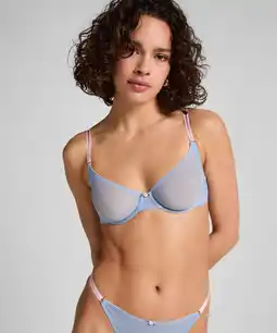 Hunkemoller Hunkemöller Niet-voorgevormde beugel bh Roza Blauw aanbieding