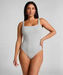 Hunkemoller Hunkemöller Katoenen rib body Grijs aanbieding