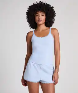 Hunkemoller Hunkemöller Pointelle Short Blauw aanbieding