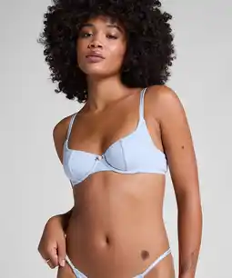 Hunkemoller Hunkemöller Niet-voorgevormde beugel bh Pointelle Blauw aanbieding