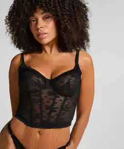 Hunkemoller Hunkemöller Niet-voorgevormde longline beugel bh Darcy Zwart aanbieding
