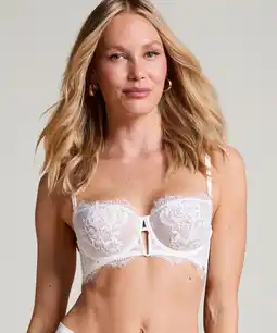 Hunkemoller Hunkemöller Niet-voorgevormde longline beugel bh Tiah Wit aanbieding