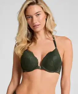 Hunkemoller Hunkemöller Voorgevormde push-up beugel bh Amara Groen aanbieding
