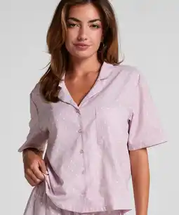 Hunkemoller Hunkemöller katoenen pyjama top Roze aanbieding