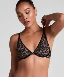 Hunkemoller Hunkemöller Niet-voorgevormde beugel bh Tara Leopard Zwart aanbieding
