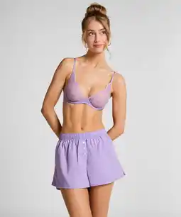 Hunkemoller Hunkemöller Shorts Katoen Paars aanbieding