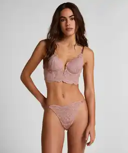 Hunkemoller Hunkemöller Hoog uitgesneden string Essie Paars aanbieding