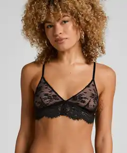 Hunkemoller Hunkemöller Bralette Lou Zwart aanbieding