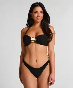 Hunkemoller Hunkemöller Hoog uitgesneden bikinibroekje Cabo Zwart aanbieding