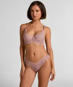 Hunkemoller Hunkemöller Hoog uitgesneden brazilian Essie Paars aanbieding