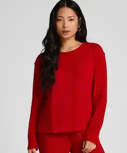 Hunkemoller Hunkemöller Pyjama top Jersey Rood aanbieding