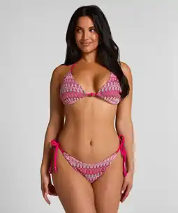 Hunkemoller Hunkemöller Hoog uitgesneden bikinibroekje Cali Roze aanbieding