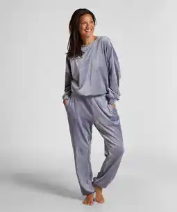 Hunkemoller Hunkemöller Joggingbroek Velours Blauw aanbieding