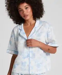 Hunkemoller Hunkemöller Geweven jasje met korte mouwen Blauw aanbieding