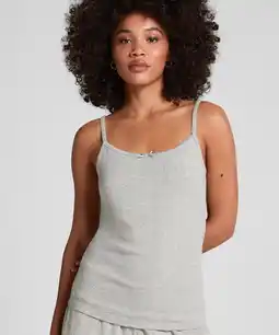 Hunkemoller Hunkemöller Pointelle camitop Grijs aanbieding