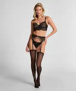 Hunkemoller Hunkemöller Stockings 15 Denier Sabrina Zwart aanbieding